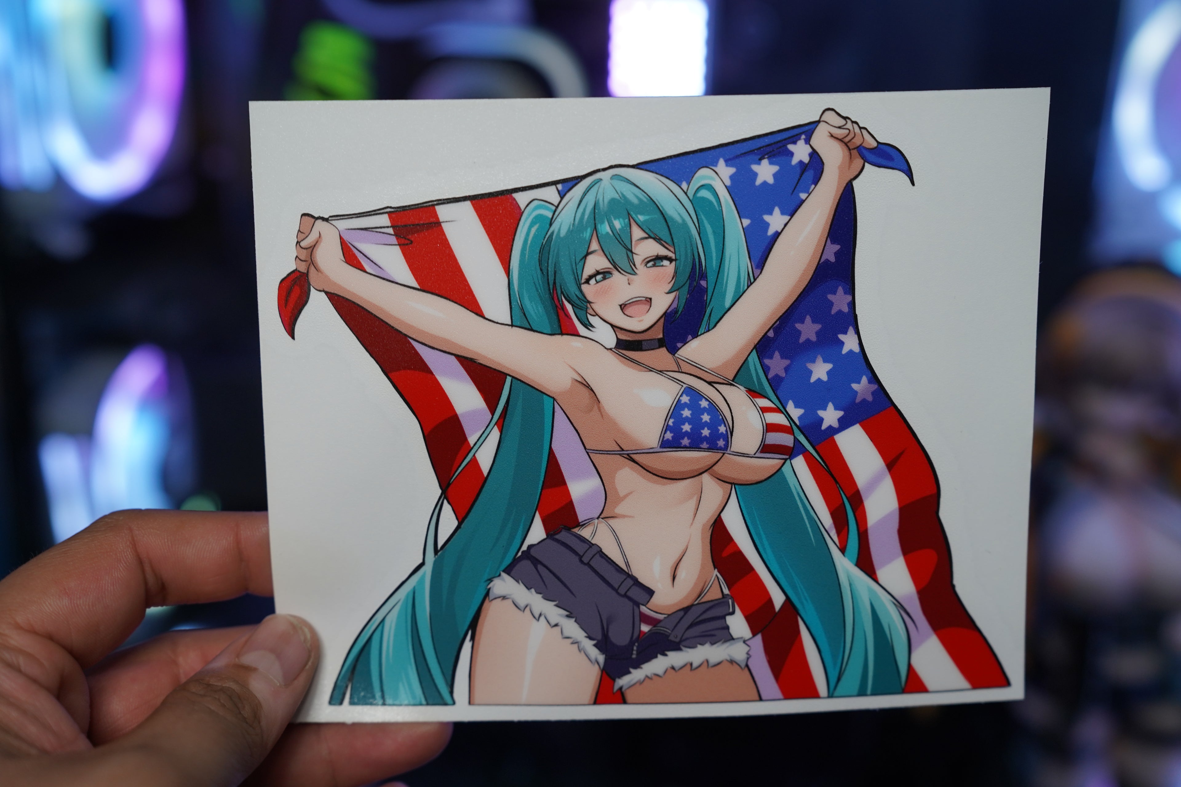 Anime Waifu American Miku Decal #173