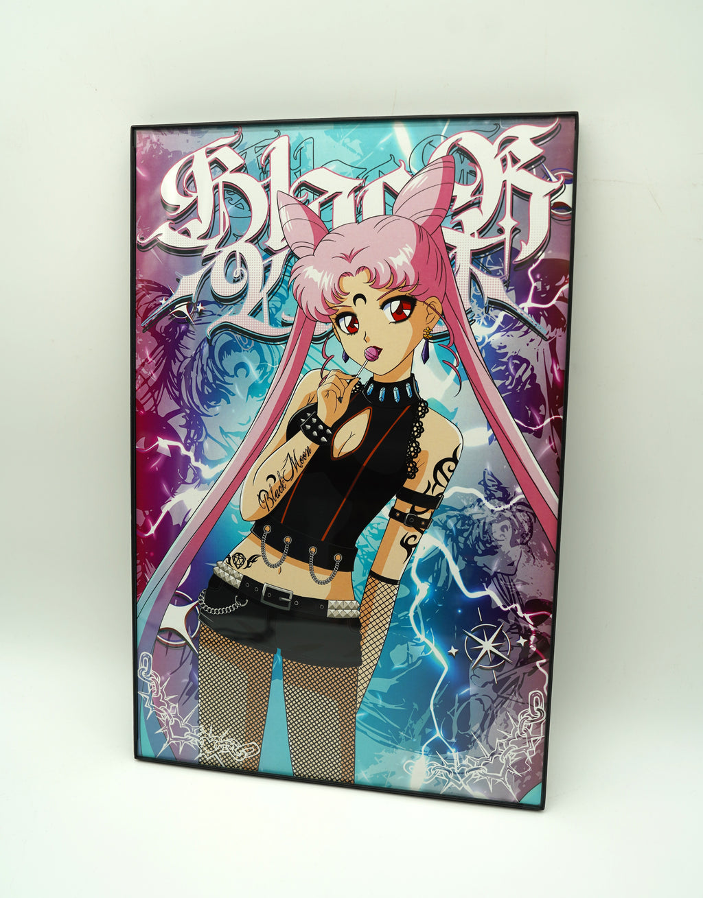 Anime Waifu Black Lady Poster / Wall Banner