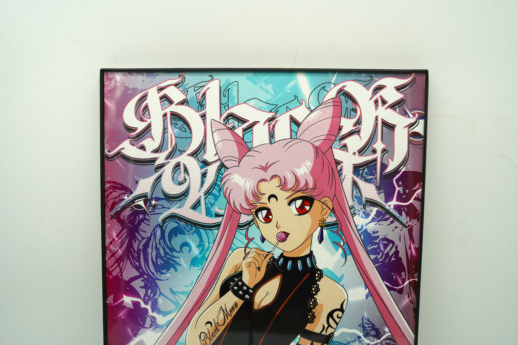 Anime Waifu Black Lady Poster / Wall Banner