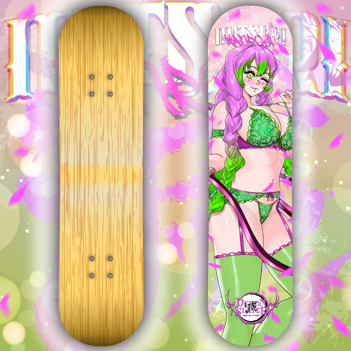 Anime Waifu Skate Deck Mitsuri