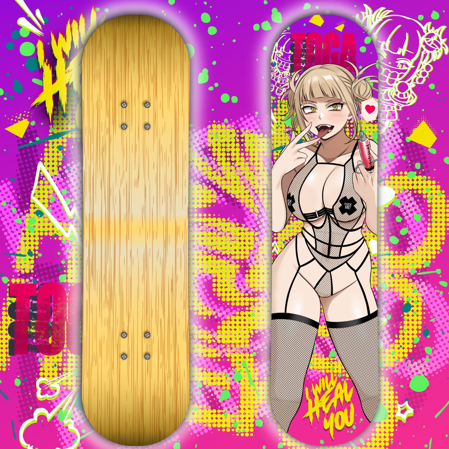 Anime Waifu Skate Deck Toga
