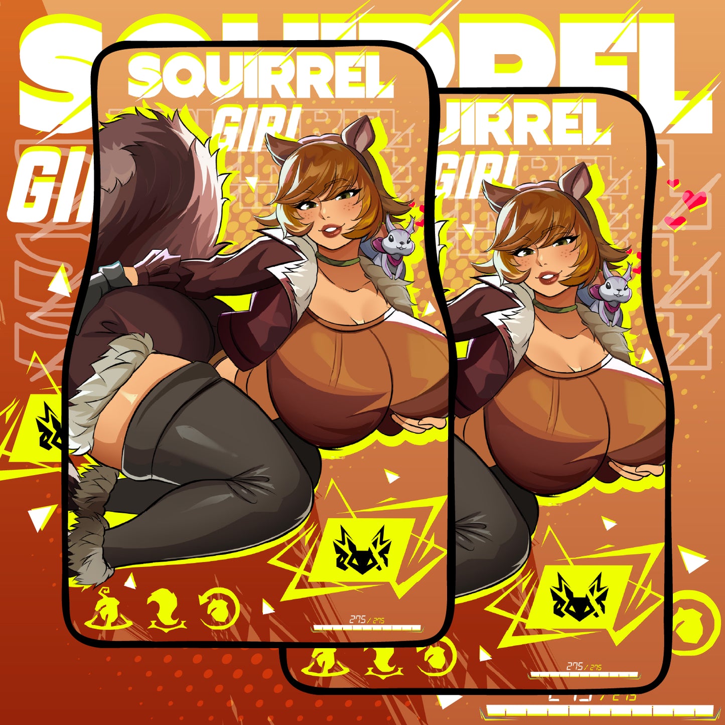 Marvel Rivals Squirrel Girl <3 Car Mats