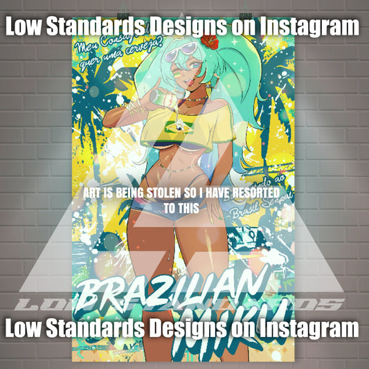 Brazilian Hatsune Miku <3 Poster / Wall Banner