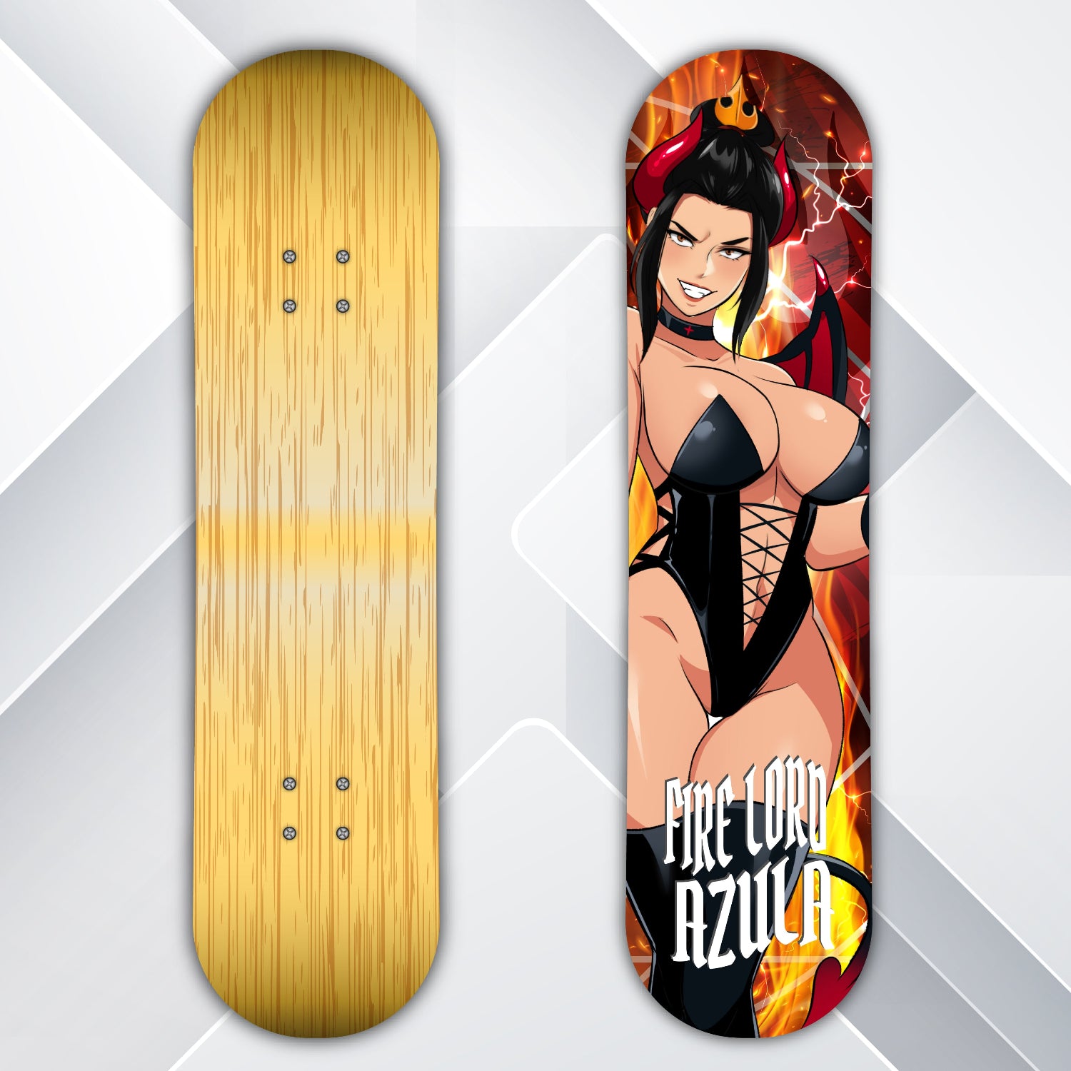 Anime Waifu Skate Deck Succubus Azula