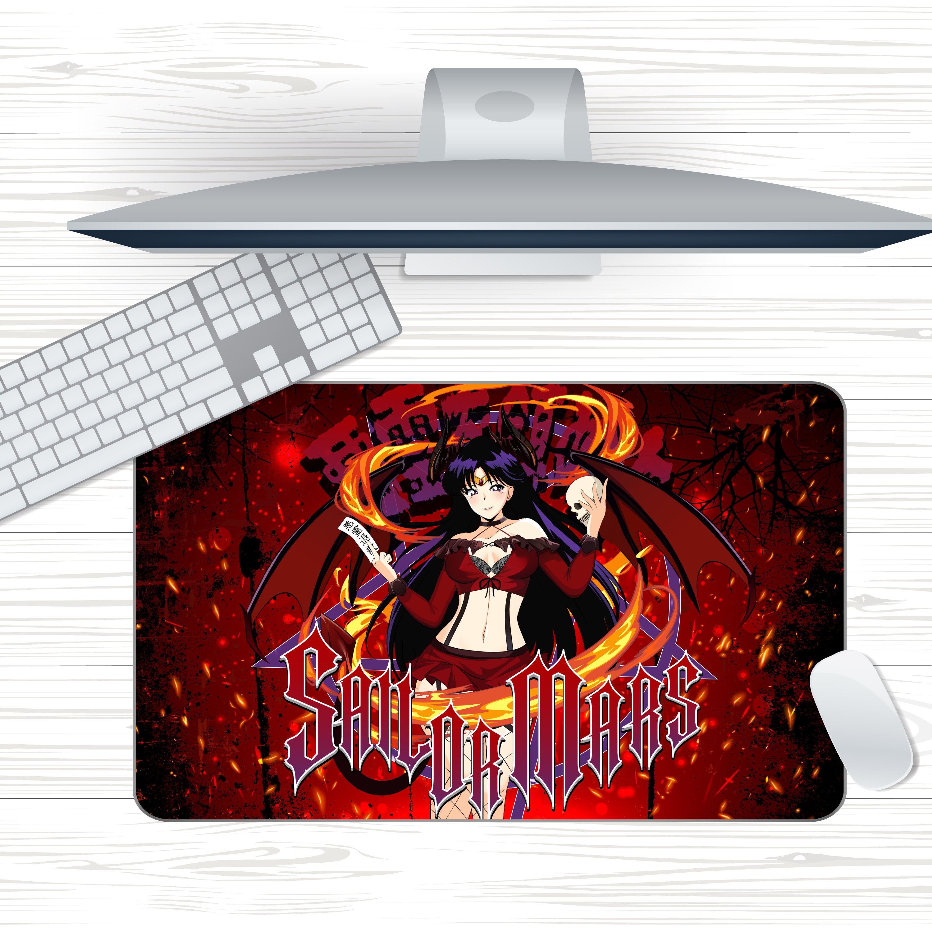 Anime Waifu Succubus Sailor Mars Mousepad