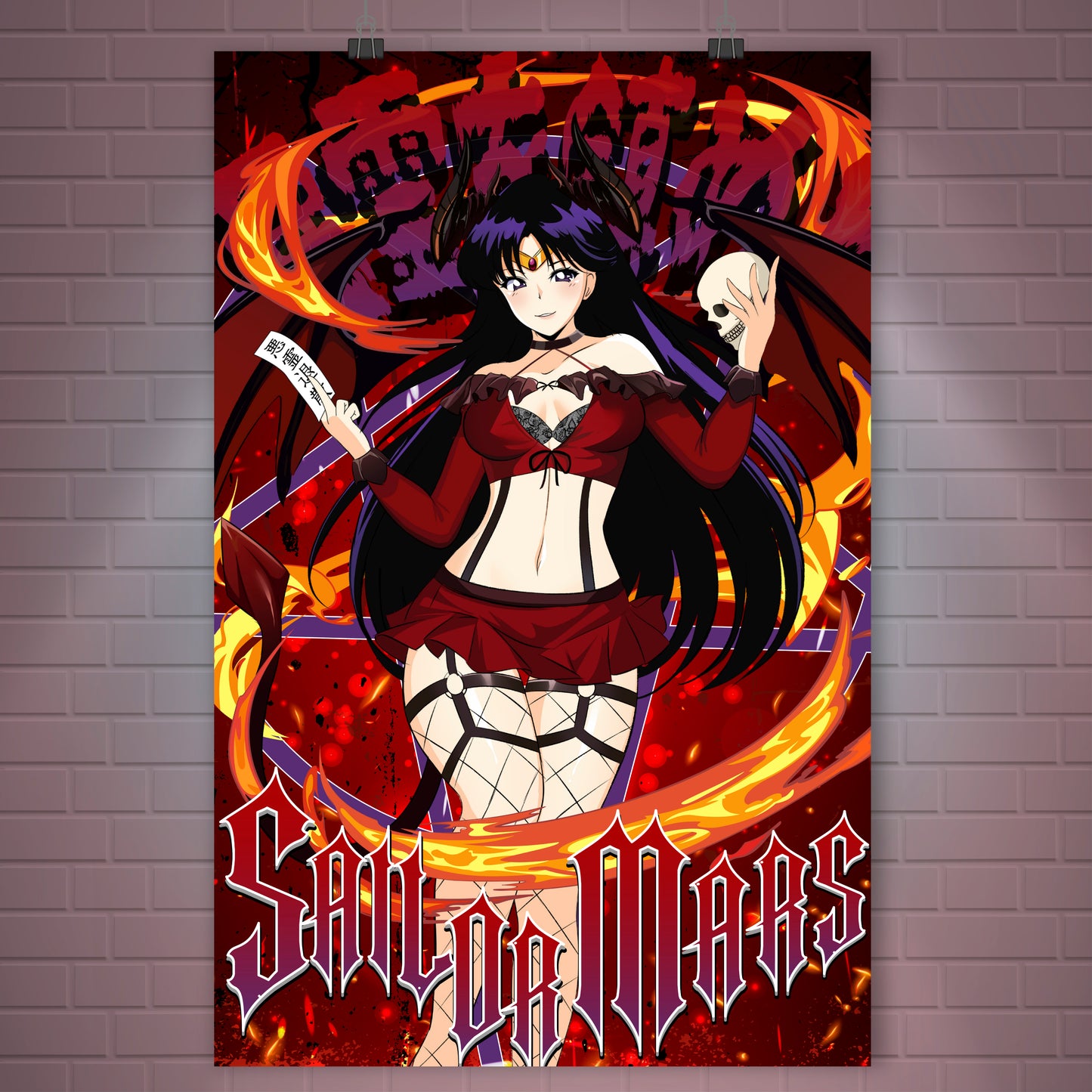 Succubus Sailor Mars  Poster / Wall Banner