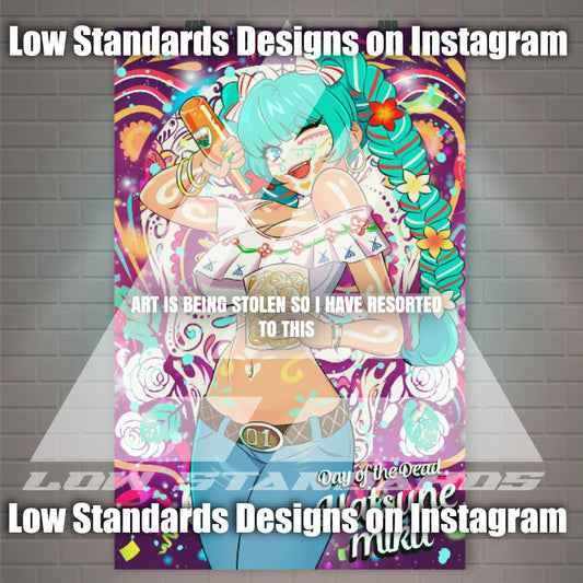 Day of the Dead Hatsune Miku <3 Poster / Wall Banner