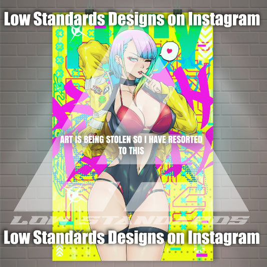 RX7 Edition Cyber Punk Lucy <3 Poster / Wall Banner