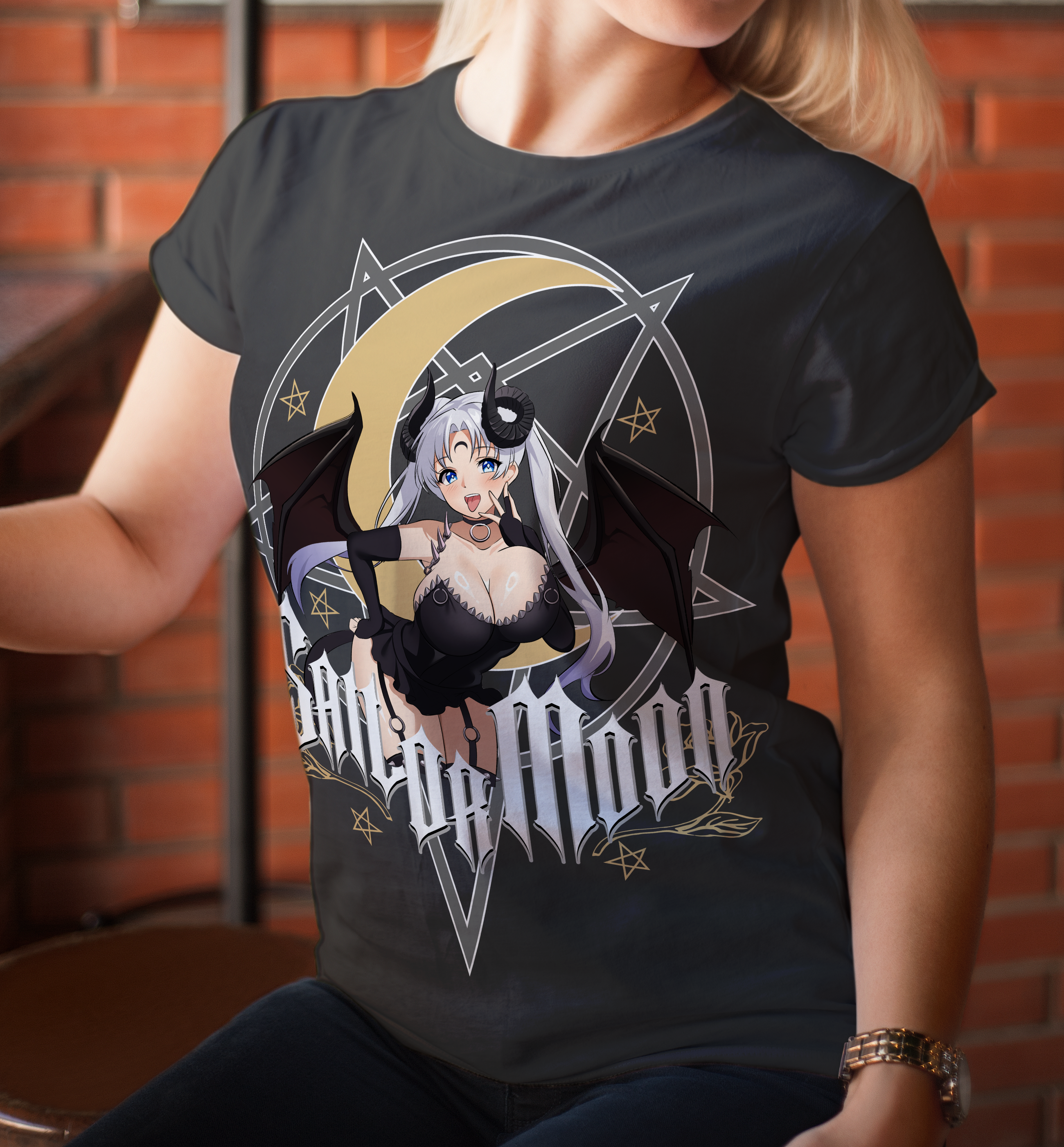 Screen Printed Apparel Succubus Sailor Moon