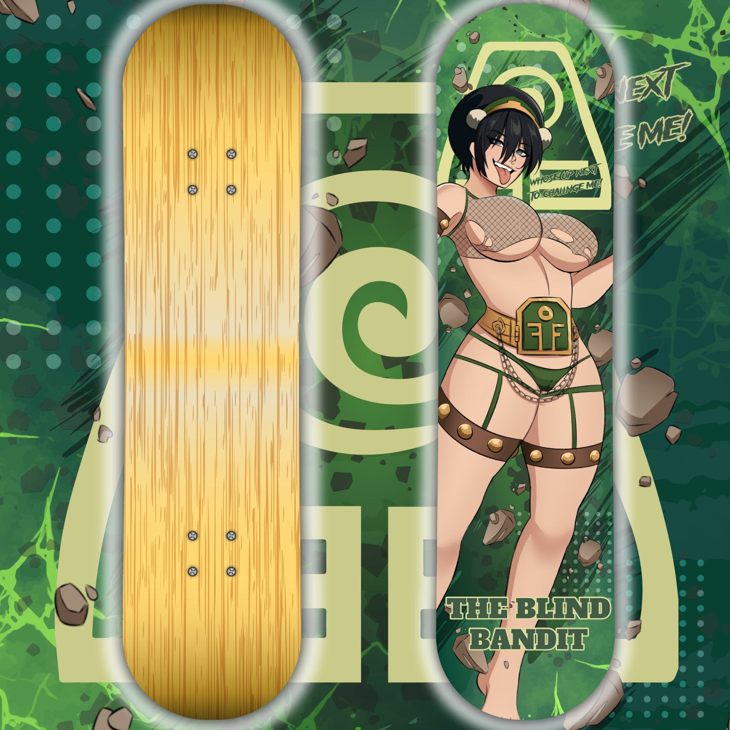 Anime Waifu Skate Deck Toph