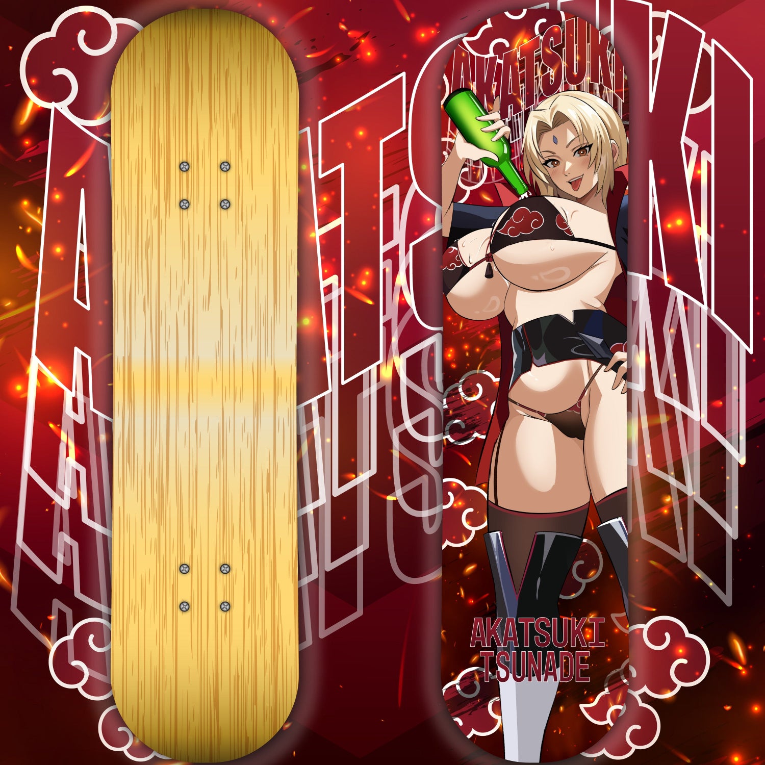 Anime Waifu Skate Deck Tsunade