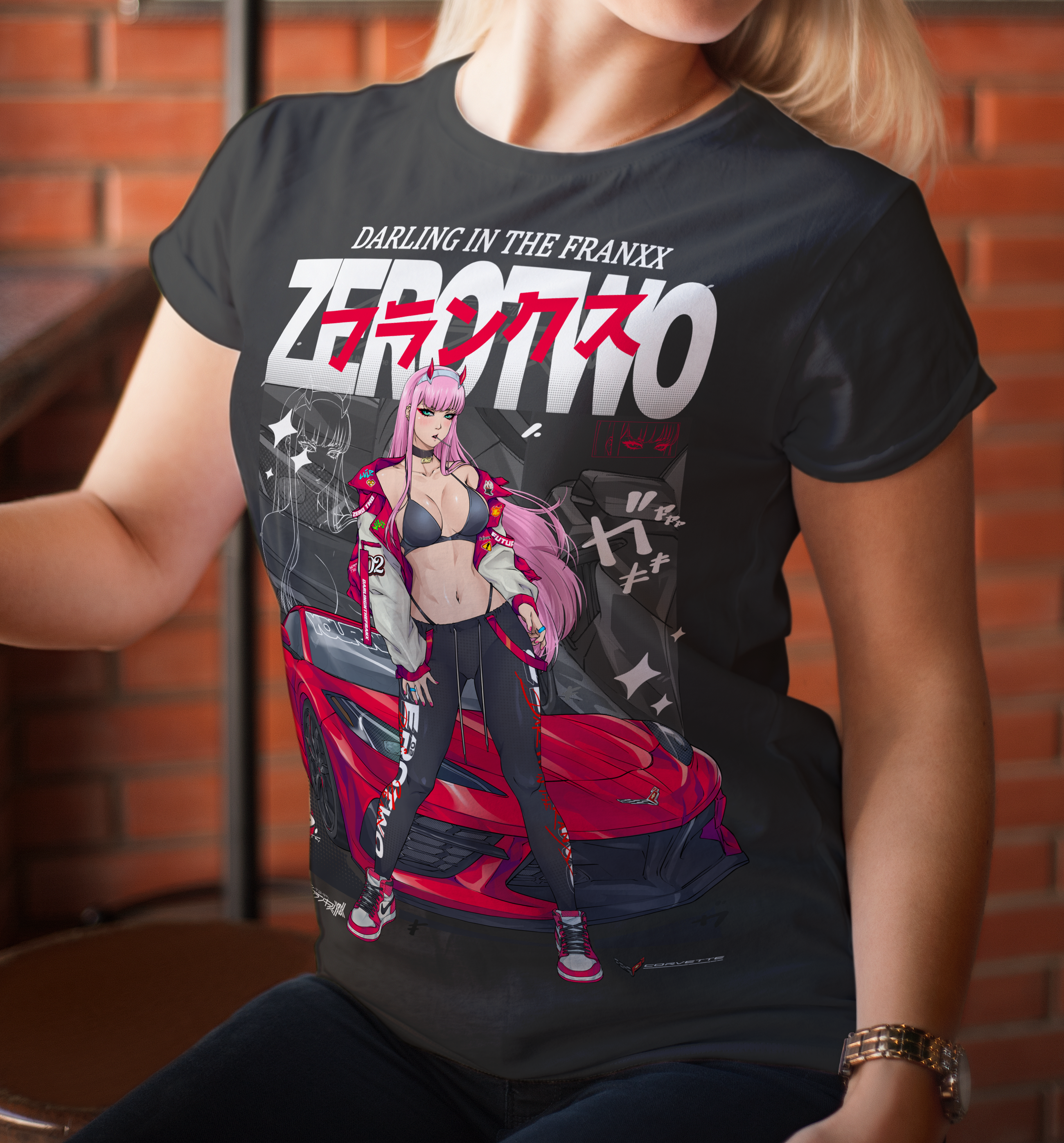 Screen Printed Apparel Zero Two Corvette Edition