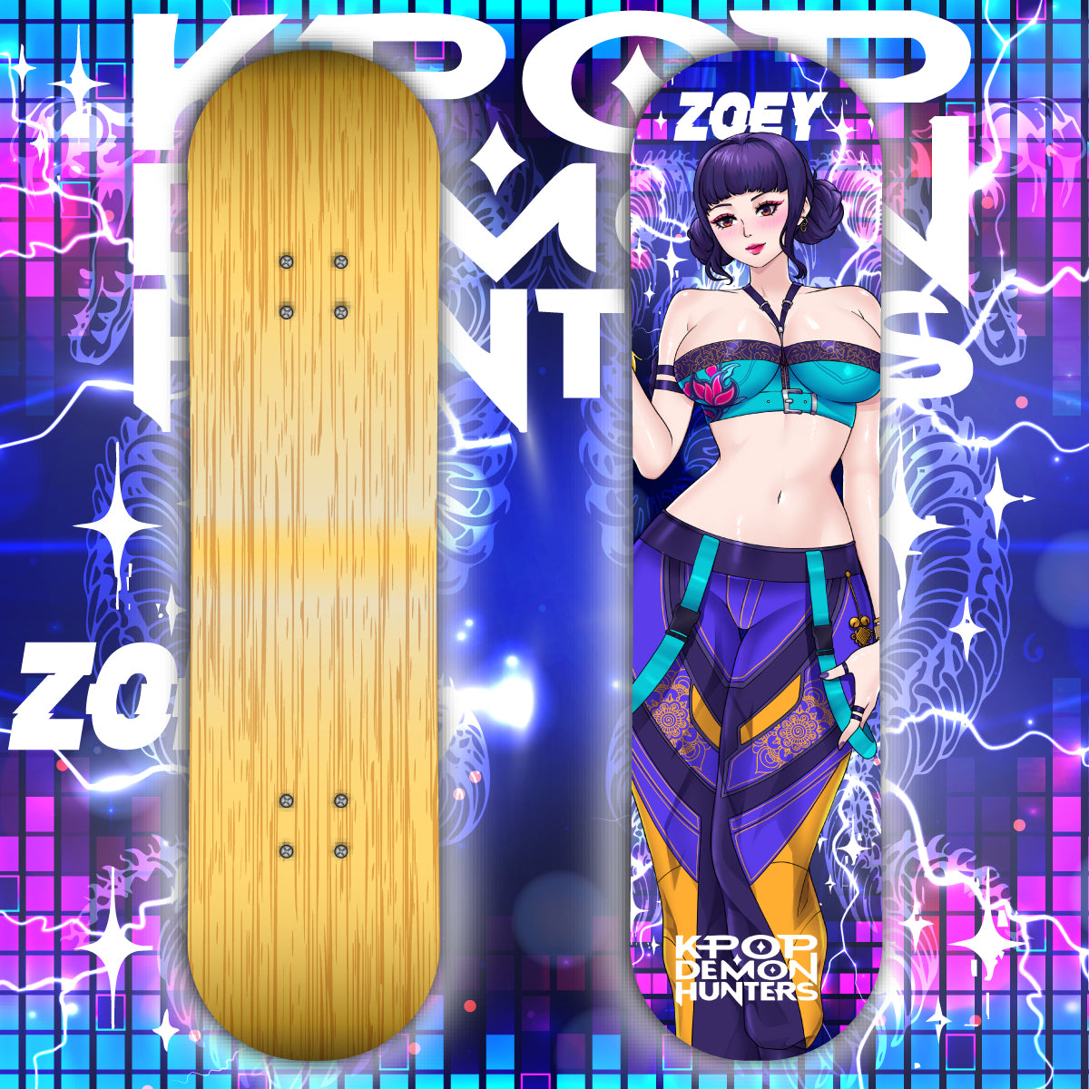Anime Waifu Skate Deck Zoey