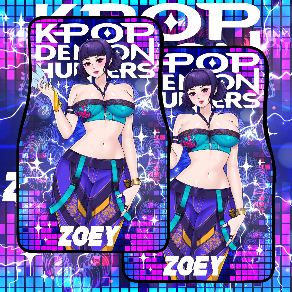Anime Waifu Car Mats Zoey