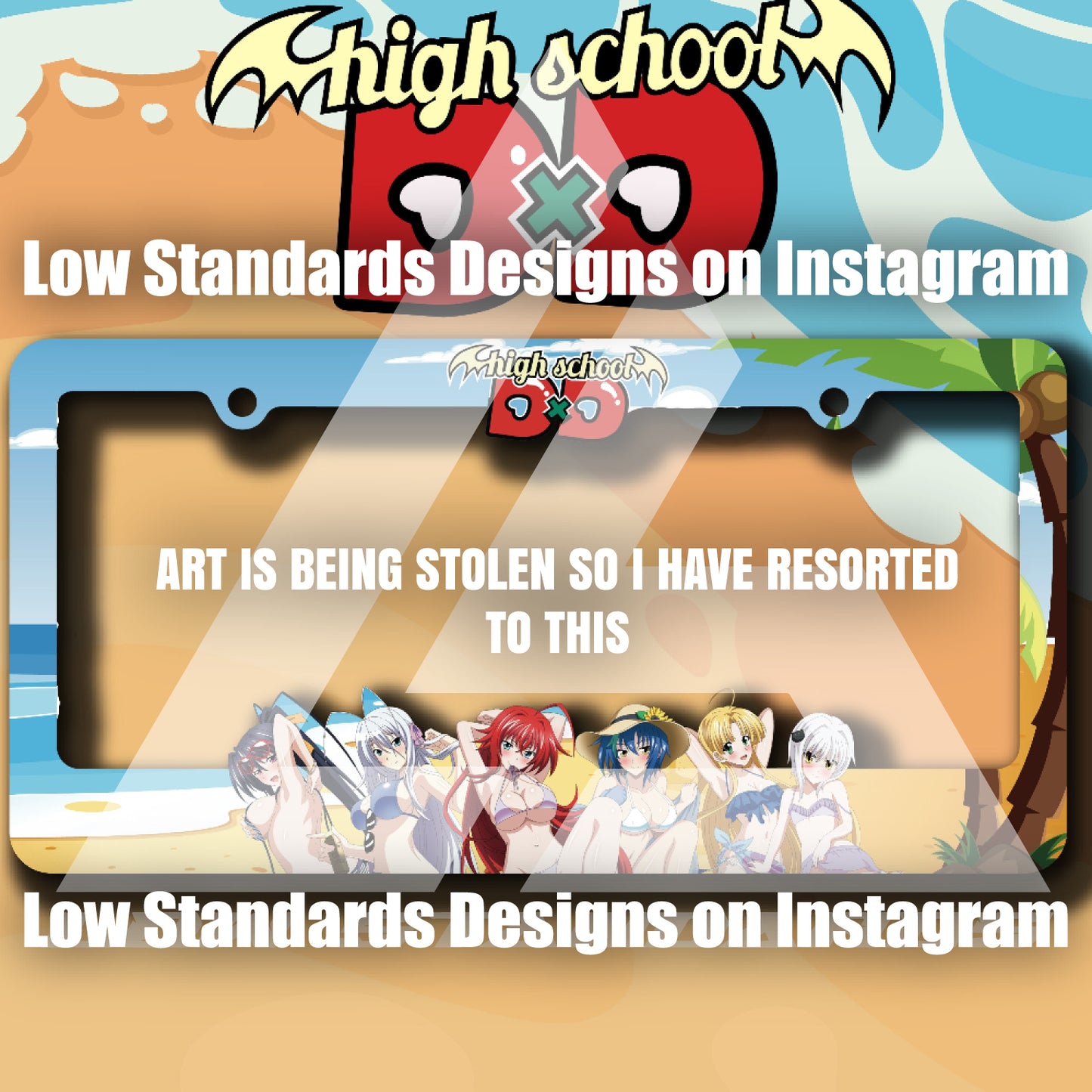 Beach High School DXD License Plate Frame