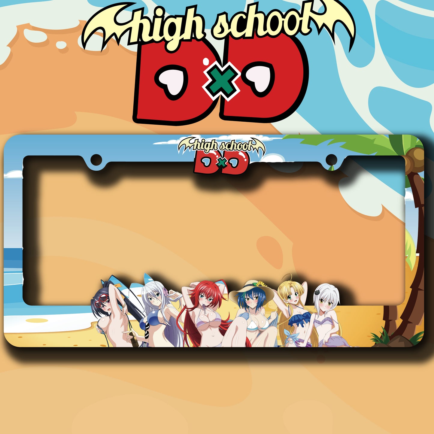 Beach High School DXD License Plate Frame