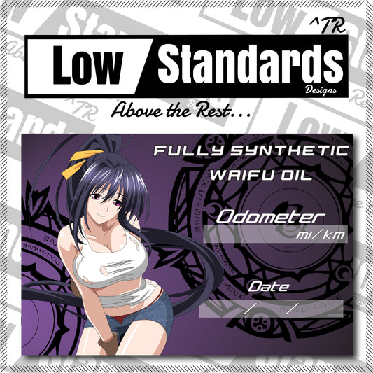 Mechanic Girl Akeno Oil Change Sticker
