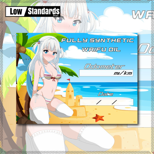 Gura Oil Change Sticker