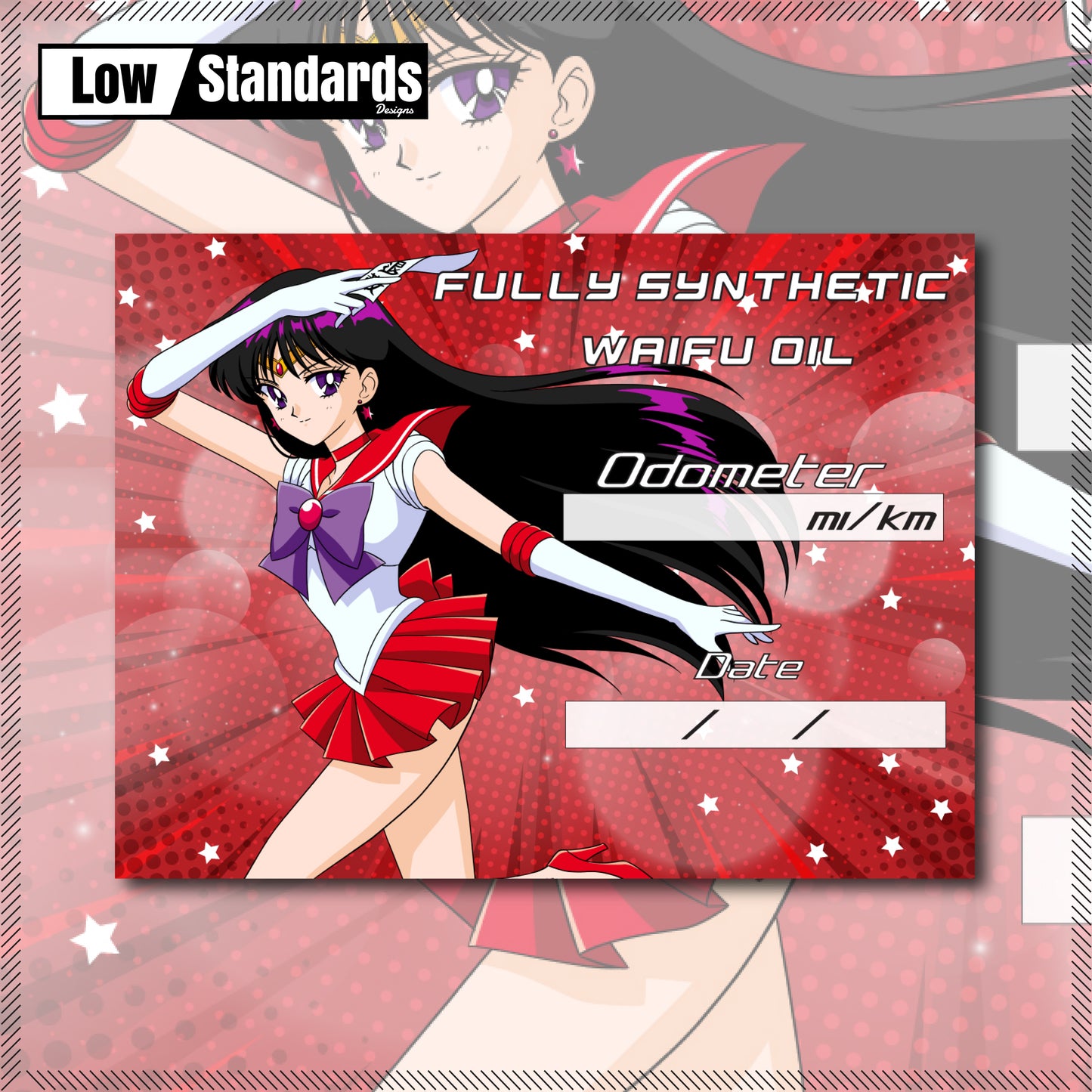 Sailor Mars Oil Change Sticker