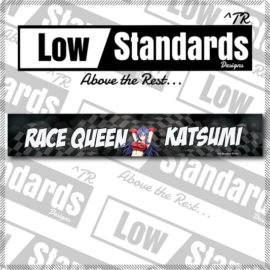 Race Queen Katsumi Windshield Banner