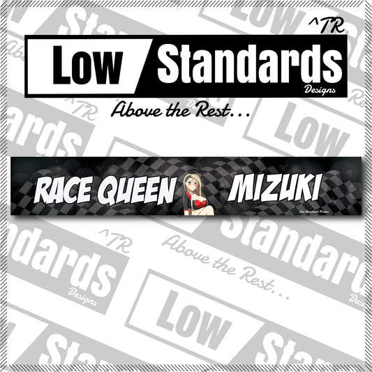 Race Queen Mizuki Windshield Banner